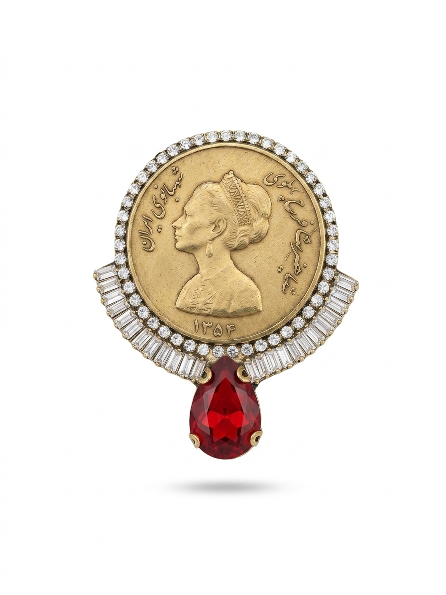 Shahbanoo Amber Brooch