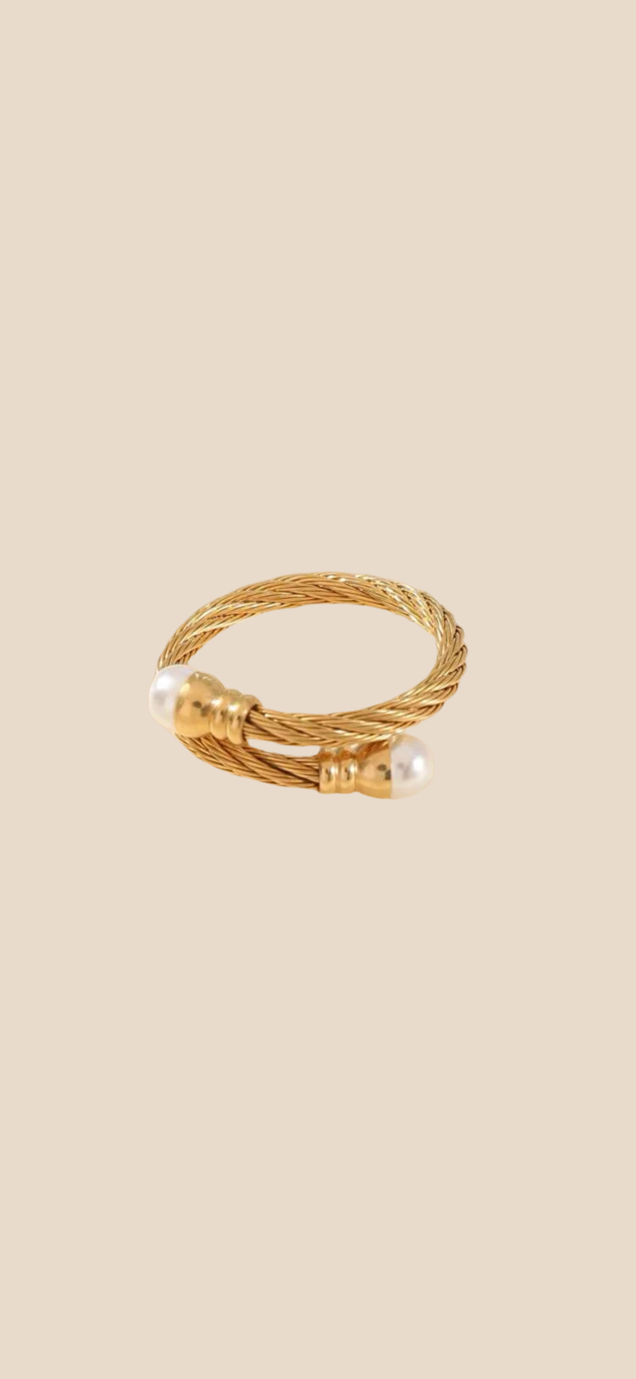 Petite Pearl Charm Ring