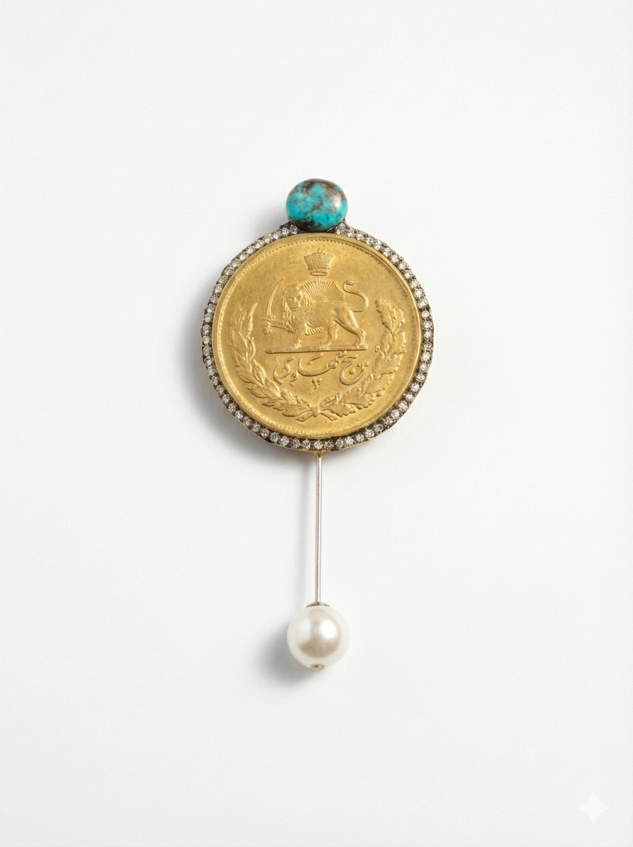 Cinque Pahlavi Brooch