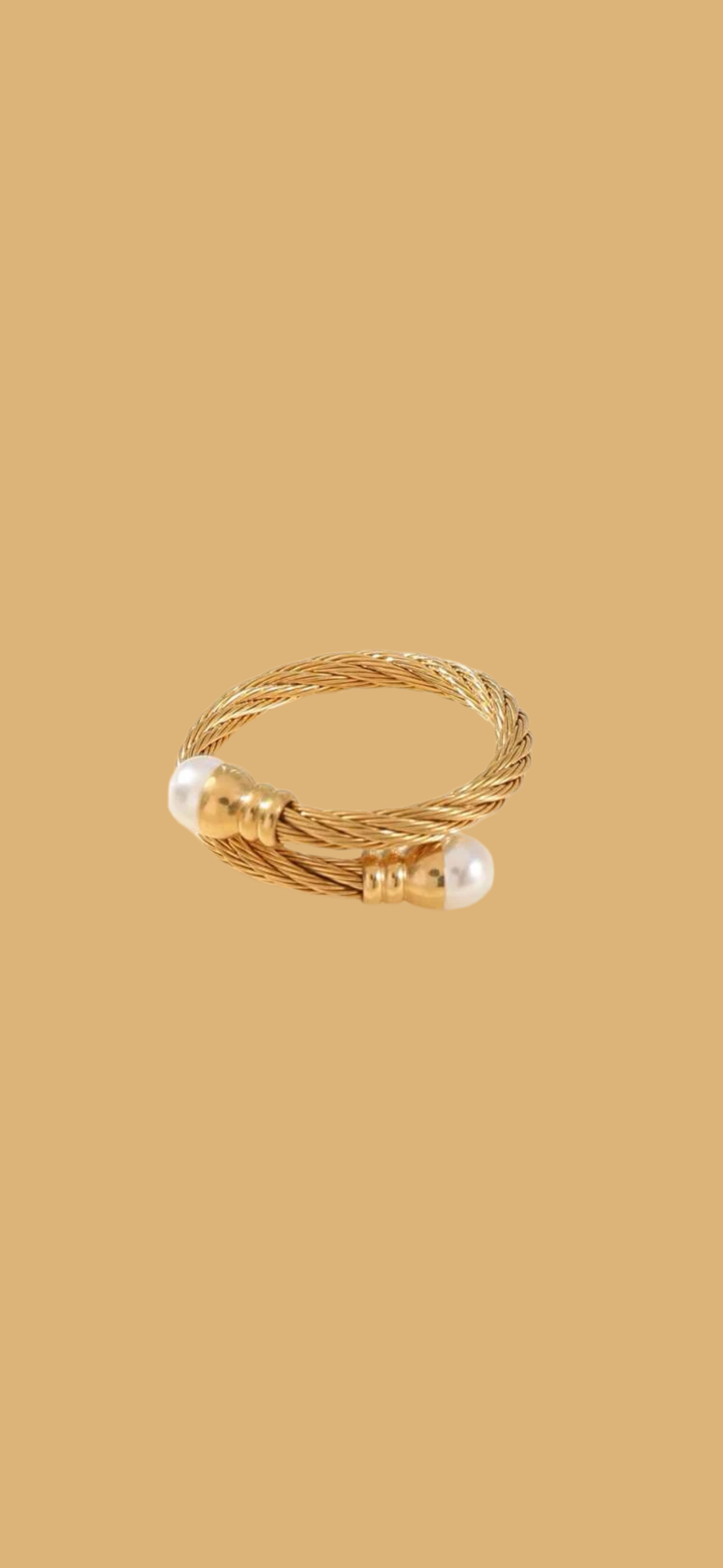 Petite Pearl Charm Ring