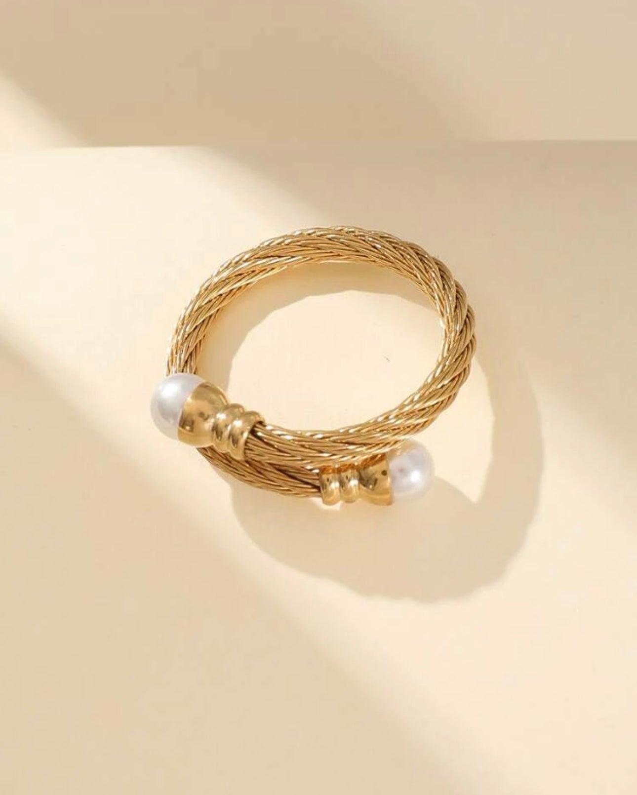 Petite Pearl Charm Ring