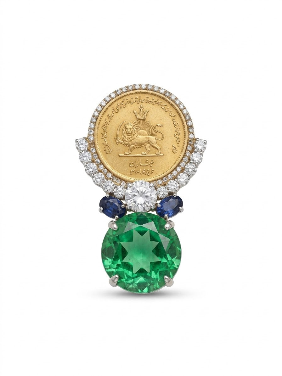 Sapphire Treasure Brooch